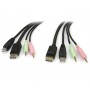 StarTech.com Cavo switch KVM DisplayPort USB 4 in 1 con audio e microfono 1,8 m (DP4N1USB6)