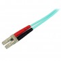 StarTech.com Cavo di rete patch Duplex in fibra ottica multimodale LSZH 50/125 da 10 Gb 10m LC-LC - acqua (A50FBLCLC10)