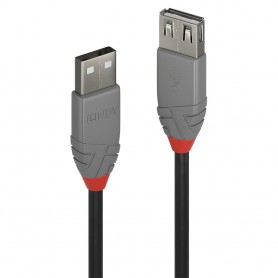 Lindy 36705 cavo USB 5 m USB 2.0 USB A Nero, Grigio (36705)