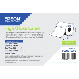 Epson High Gloss Label - Continuous Roll: 51mm x 33m (C33S045536)