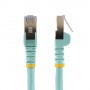 StarTech.com Cavo di Rete Ethernet Cat6a - Cavo Schermato STP da 2m - Turchese (6ASPAT2MAQ)