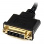 StarTech.com Adattatore cavo video HDMI a DVI-D da 20 cm - HDMI maschio a DVI femmina (HDDVIMF8IN)