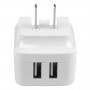 StarTech.com Caricabatterie da Muro a doppia porta x2 USB ad alta potenza ( 17W / 3.4 Amp ) con prese da viaggio (In (USB2PACWH)