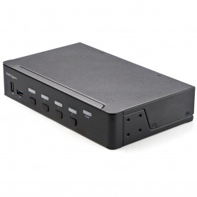 StarTech.com KVM Switch HDMI a 4 porte - Monitor singolo 4K 60Hz Ultra HD HDR - Switch KVM HDMI 2.0 per PC con 2 p (SV431HU34K6)