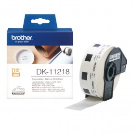 Brother DK-11218 Round Labels Bianco (DK11218)