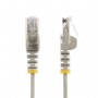 StarTech.com Cavo di Rete Ethernet Snagless CAT6 da 1,5m - Cavo Patch antigroviglio slim RJ45 - Grigio (N6PAT150CMGRS)