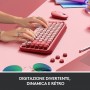 LOGITECH TASTIERA MECCANICA POP KEYS WIRELESS TASTI EMOJI, DESIGN COMPATTO, BLUETOOTH-USB, LAYOUT ITA, HEARTBREAKER (920-010727)