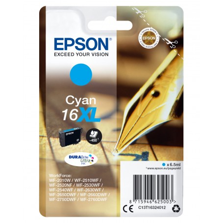 Epson Pen and crossword Cartuccia Penna e cruciverba Ciano Inchiostri DURABrite Ultra 16XL (C13T16324022)