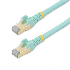 StarTech.com Cavo di Rete Ethernet Cat6a - Cavo Schermato STP da 1m - Turchese (6ASPAT1MAQ)