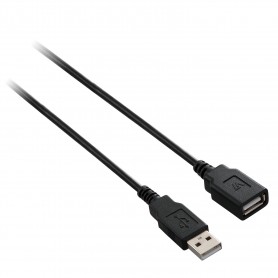 V7 Cavo prolunga USB nero da USB 2.0 A femmina a USB 2.0 A maschio 1.8m 6ft (V7E2USB2EXT-1.8M)