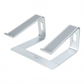 StarTech.com Supporto per PC Portatile da Scrivania in Alluminio/Argento supporta fino a 5 kg, Rialzo Ergo (LAPTOP-STAND-SILVER)
