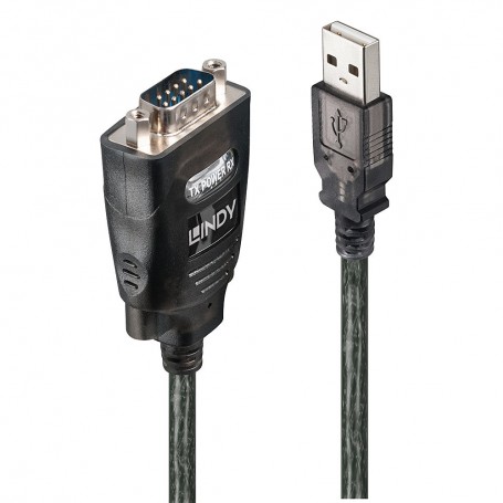 Lindy 42686 cavo seriale Nero 1,1 m USB tipo A DB-9 (42686)
