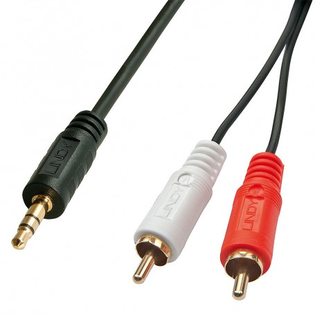 Lindy 35683 cavo audio 5 m 2 x RCA 3.5mm Nero (35683)