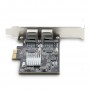 StarTech.com Scheda di rete 2.5 Gigabit a 2 porte - Scheda Ethernet PCIe da 2,5 Gbps NBASE-T, Intel I225-V, Scheda di rete per P