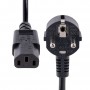 StarTech.com Cavo di alimentazione per PC da EU Schuko a C13 da 1 m, Cavo di corrente AC 250V 10A 18AWG, Cavo di ricambio con sp
