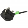 StarTech.com Cavo di alimentazione per PC da BS 1363 a C13 1m, Cavo di alimentazione AC del Regno Unito 18AWG, 10A 250V, cavo di