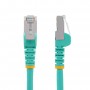 StarTech.com Cavo Ethernet CAT 6a - 5m - Acqua - Cavo di rete LAN Low Smoke Zero Halogen (LSZH) - 10GbE 500MHz 100W PoE++ - Filo