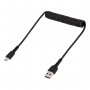 StarTech.com Cavo USB C Ricarica Veloce da 50cm Cavetto USB tipo C 2.0 Spiralato di Alimentazione e Sincronizzazione Cavo Adatta