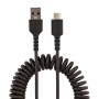 StarTech.com Cavo USB C Ricarica Veloce da 50cm Cavetto USB tipo C 2.0 Spiralato di Alimentazione e Sincronizzazione Cavo Adatta