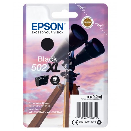 Epson Singlepack Black 502XL Ink (C13T02W14010)