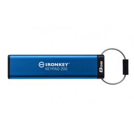 Kingston Technology IronKey Keypad 200 da 8 GB, FIPS 140-3 livello 3 (in fase di approvazione) crittografata AES-256