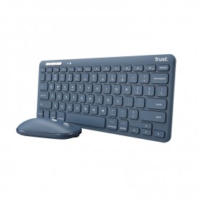 Trust Lyra tastiera Mouse incluso Universale RF senza fili + Bluetooth QWERTY Italiano Blu