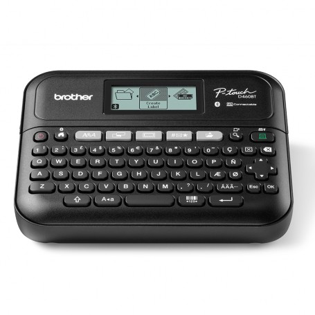 Brother PT-D460BTVP stampante per etichette (CD) Trasferimento termico 180 x 180 DPI 30 mm/s Con cavo e senza cavo TZe Bluetooth