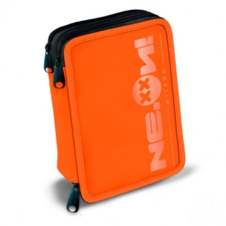 3 ZIP PENCIL CASE ORANGE