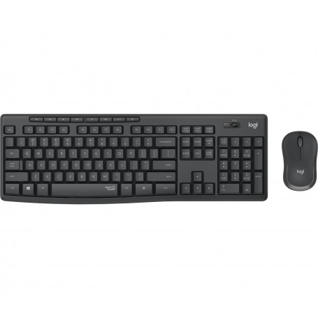 Logitech MK295 Silent Wireless Combo tastiera Mouse incluso Ufficio RF Wireless QWERTY Inglese UK Grafite