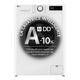 LG F4R3010NSWW Lavatrice 10kg AI DD, Classe A-10%, 1400 giri, Lavaggio a vapore