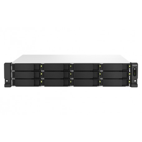 QNAP TS-1264U-RP NAS Armadio (2U) Intel® Celeron® 8 GB DDR4 0 TB QNAP QTS Alluminio, Nero