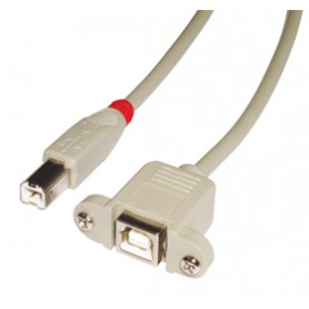 Lindy 31800 cavo USB 0,5 m USB B Grigio
