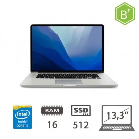 MBP 13,3 (2015)I7-5557U/16/SSD512/SLV/2Y - B