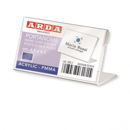 PORTANOME A L  ACRILICO MM.6,5X4,2