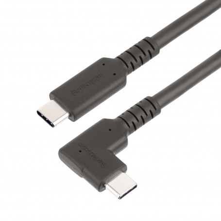 StarTech.com Cavo USB-C angolare robusto da 50 cm, USB 3.2 Gen 2 (10 Gbps), cavo di trasferimento dati USB type-C ad angolo rett