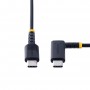 StarTech.com Cavo di Ricarica USB-C a 90° da 2m - Cavetto di Ricarica Veloce USB Tipo-C per uso intensivo - Cavo Dati USB 2.0 T