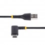 StarTech.com Cavo da USB-A a USB-C a 90° da 30cm - Cavetto di Ricarica Veloce USB Tipo C per uso intensivo - Cavo Dati da USB 2