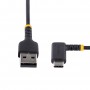 StarTech.com Cavo da USB-A a USB-C a 90° da 30cm - Cavetto di Ricarica Veloce USB Tipo C per uso intensivo - Cavo Dati da USB 2