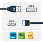 StarTech.com Cavo da USB-A a USB-C a 90° da 1m - Cavetto di Ricarica Veloce USB Tipo C per uso intensivo - Cavo Dati da USB 2.0