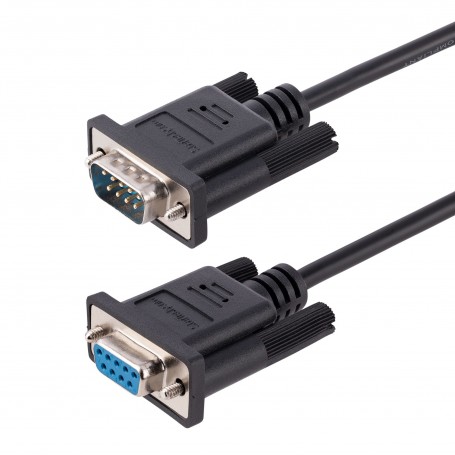 StarTech.com Cavo Seriale Null Modem RS232 da 3 m - Cavo Seriale Crossover con Schermatura in Alluminio - Cavo COM Connettore DB
