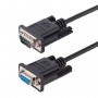 StarTech.com Cavo Seriale Null Modem RS232 da 3 m - Cavo Seriale Crossover con Schermatura in Alluminio - Cavo COM Connettore DB