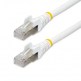 StarTech.com Cavo Ethernet CAT 6a - 1m - Bianco - Cavo di rete LAN Low Smoke Zero Halogen (LSZH) - 10GbE 500MHz 100W PoE++ - Fil