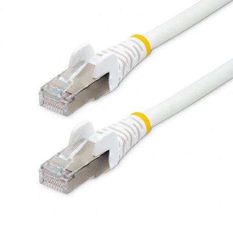 StarTech.com Cavo Ethernet CAT 6a - 1m - Bianco - Cavo di rete LAN Low Smoke Zero Halogen (LSZH) - 10GbE 500MHz 100W PoE++ - Fil