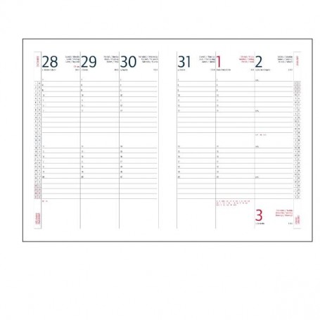 AGENDA DELTA SETTIMANA17X24 BORDEAU