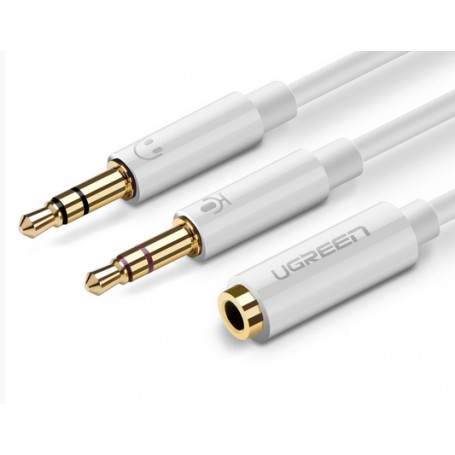 Ugreen 20897 cavo audio 0,2 m 2 x 3.5mm 3.5mm Bianco