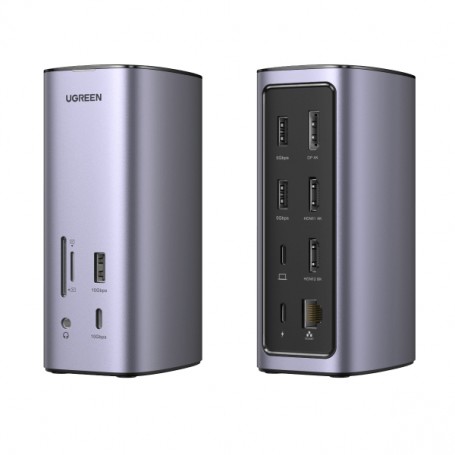Ugreen USB-C Docking Station 12-in-1 Cablato Argento