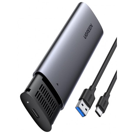 Ugreen 10903 contenitore di unità di archiviazione Box esterno SSD Nero, Grigio M.2