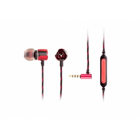 itek Taurus IE100 Auricolare Cablato In-ear Gaming Nero, Rosso