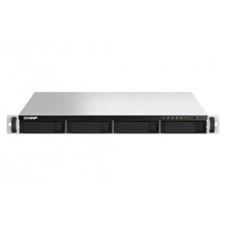 QNAP TS-464U NAS Rack (1U) Intel® Celeron® N5095 8 GB DDR4 0 TB QNAP Turbo System Alluminio, Nero