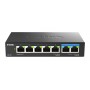 D-Link DMS-107/E switch di rete Non gestito Gigabit Ethernet (10/100/1000) Nero